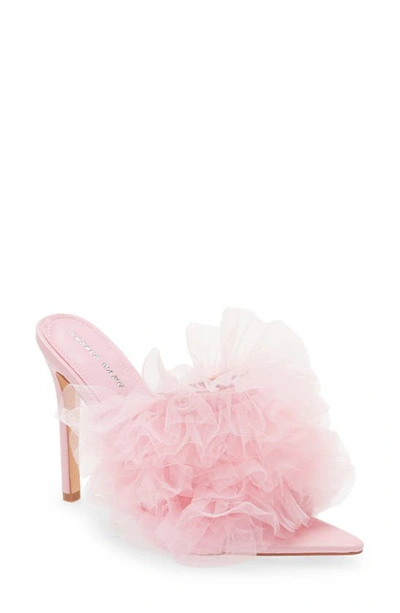 Azalea Wang Birdie Tulle Sandal In Pink