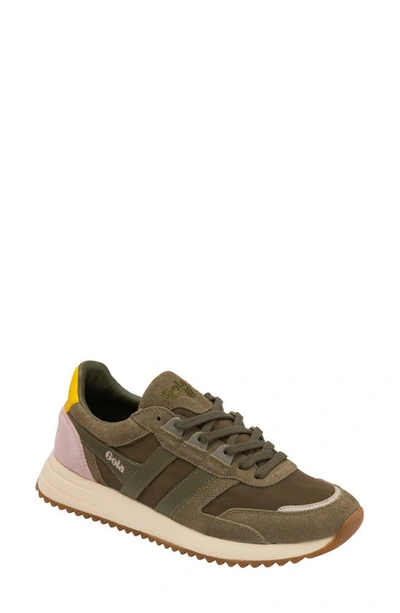 Gola Chicago Sneaker In Khaki/ Khaki/ Sun