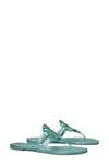 Tory Burch Miller Leather Sandal In Teal