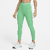 Nike Women's  Pro 365 High-waisted 7/8 Mesh Panel Leggings In Spring Green/white