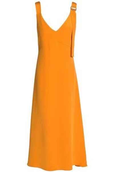 Tibi Woman Silk Midi Dress Saffron