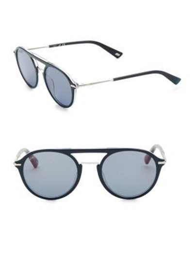 Web 52mm Aviator Sunglasses In Grey Blue