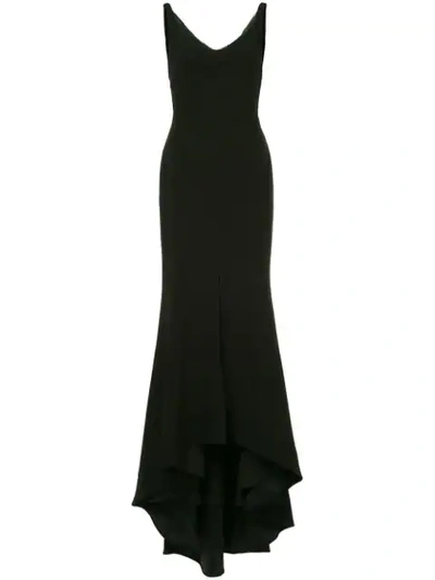 Rebecca Vallance Domingo Crepe Midi Dress In Black