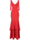 Rebecca Vallance Domingo Gown In Red