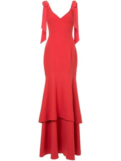 Rebecca Vallance Domingo Gown In Red