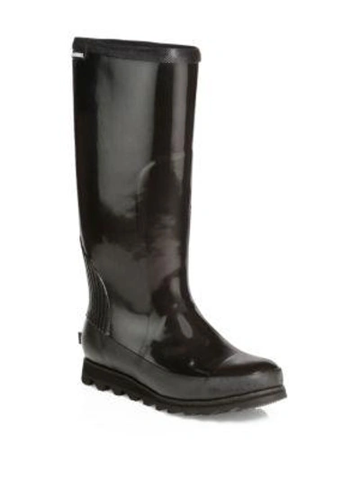 Sorel Joan Glossy Tall Rain Boots In Black