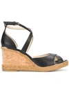 Jimmy Choo Alanah Espadrille Wedge Sandal In Black