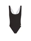 Off-white One-piece Swimsuit With Logo In Black
