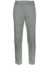 Taylor Glen Plaid Cropped Trousers - Grey