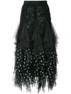 Romance Was Born Full Circle Lace Skirt In Black