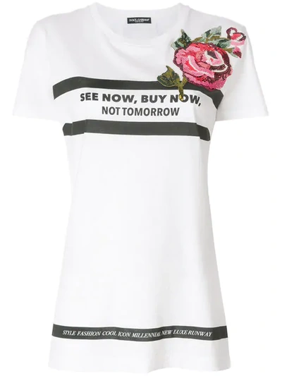 Dolce & Gabbana See Now Buy Now T-shirt In White