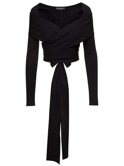 Dolce & Gabbana Wrap Bolero Look14 In Black