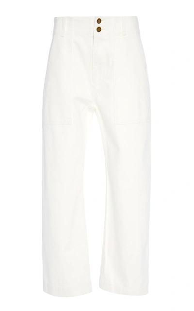 Apiece Apart Denim Liv Relaxed Pant In White