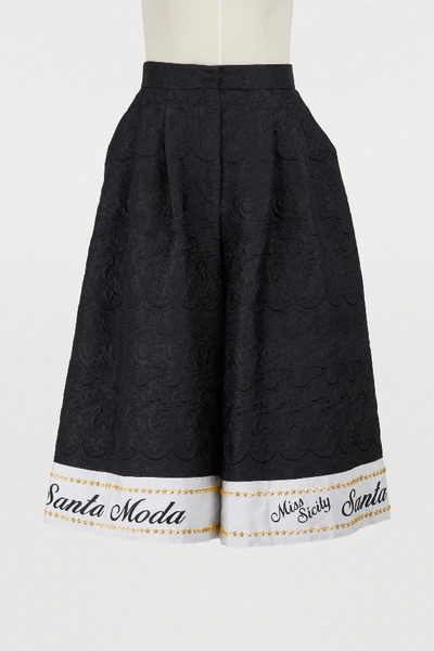 Dolce & Gabbana Skirt Pants In Jacquard In Black