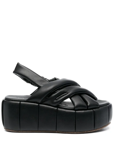 Themoirè Themoire' Acquaria Basic Vegan Leather Sandal In Black
