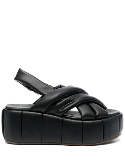 Themoirè Themoire' Acquaria Basic Vegan Leather Sandal In Nero