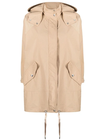 Woolrich Summer Hooded Parka In Beige