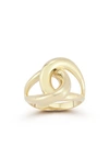 Chloe & Madison Knot Ring In Gold