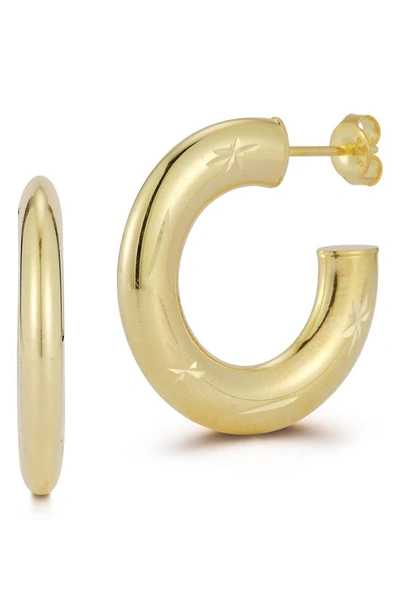 Chloe & Madison Sterling Silver Hoop Earrings In Gold