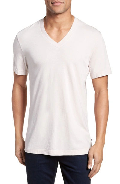 James Perse Short Sleeve V-neck T-shirt In Rinse