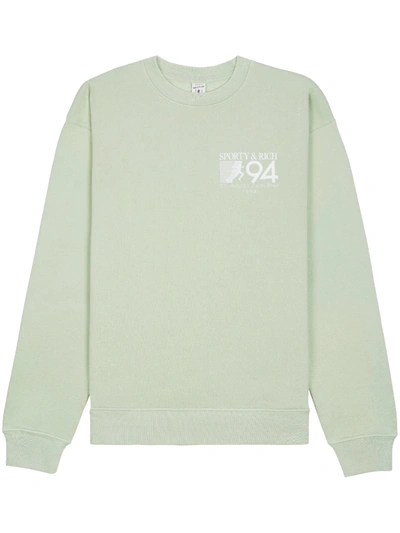 Sporty And Rich Sporty & Rich 94 California Logo Printed Sweatshirt In Green