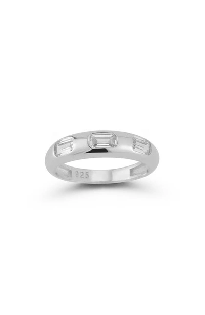 Chloe & Madison Chloe And Madison Sterling Silver & Cz Baguette Ring