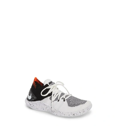Nike Free Tr Flyknit 3 Training Shoe In White/ White Black