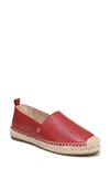 Sam Edelman Khloe Espadrille Flat In True Red Leather