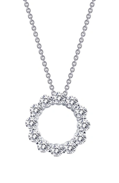 Lafonn Simulated Diamond Circle Pendant Necklace In Metallic