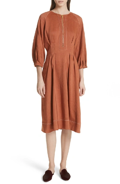 cope linen dress Victoria Linen Dress - / Peppercorn Stripe- Size4XS main image 0