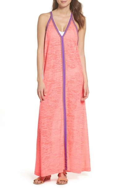 Pitusa Inca Cover-up Maxi Sundress In Hot Pink