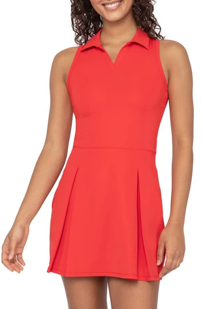 open lace back dress Red Gingham Activewear dress main image 0