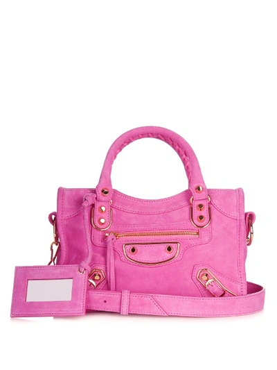 Balenciaga Classic Metallic Edge City Small Cross-body Bag In Hot-pink |  ModeSens