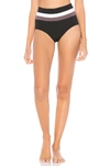 L*space Portia Reversible Colorblock Bikini Bottoms In Black