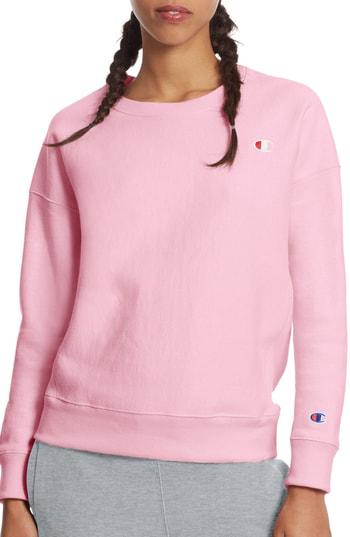 champion crewneck sweatshirt pink