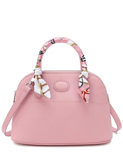 Tiffany & Fred Top-grain Leather Satchel In Pink
