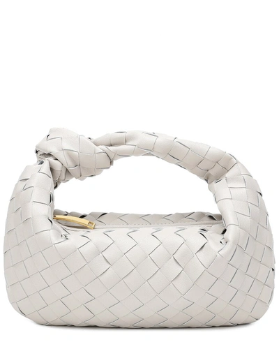 Tiffany & Fred Woven Leather Pouch In White