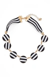 Kate Spade Set Sail Necklace In Black/ White