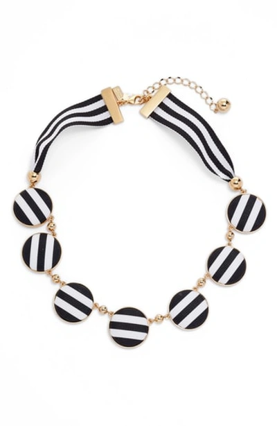Kate Spade Set Sail Necklace In Black/ White