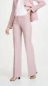 Theory Demitria Wool-blend Flared Pants In Dusty Lilac