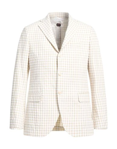 Mp Massimo Piombo Man Blazer Light Pink Size 38 Cotton, Polyester, Viscose, Acetate In Beige