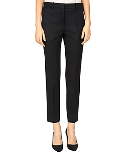 The Kooples Cropped Stretch Pants In Black