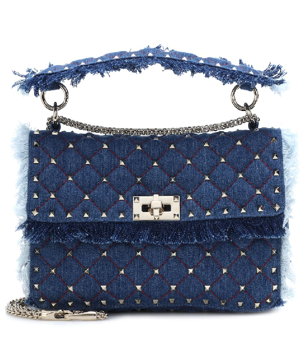 valentino rockstud spike denim