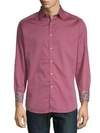 Robert Graham Hess Printed Cotton Button-down Shirt In Red