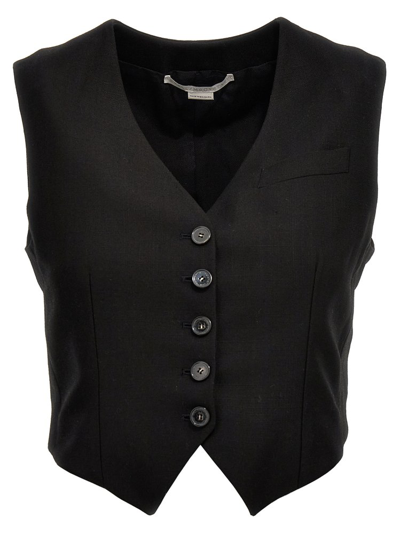 Stella Mccartney Cropped Waistcoat In Black