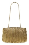 Loeffler Randall Brit Pleated Clutch In Oro