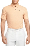 Nike Dri-fit Heathered Golf Polo In Orange