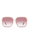 Burberry Dionne 59mm Gradient Square Sunglasses In Pink