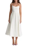 House Of Cb Lolita Corset Cotton Blend Fit & Flare Dress In White