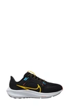 Nike Air Zoom Pegasus 40 Running Shoe In Black/ Yellow/ Smoke Grey